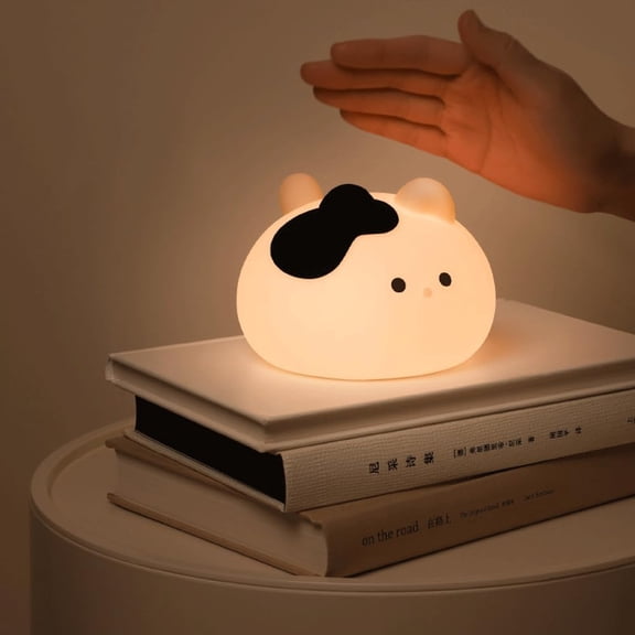 Cat Night Light, Cute cat Lamp, Silicone Dimmable Nursery Nightlight, Rechargeable LED Bedside Lamp with 20 Minutes Timer & Tap Control Baby Girls Women Bedrooms, Living Room