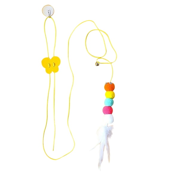 Cat Nip Kitten Toys Interactive Hanging Rope Toys For Indoor Toy Self-Hey Hanging Door Retractable Scratching Rope Small Mouse Funny Stick Pet Cat Supplies Funny Stick