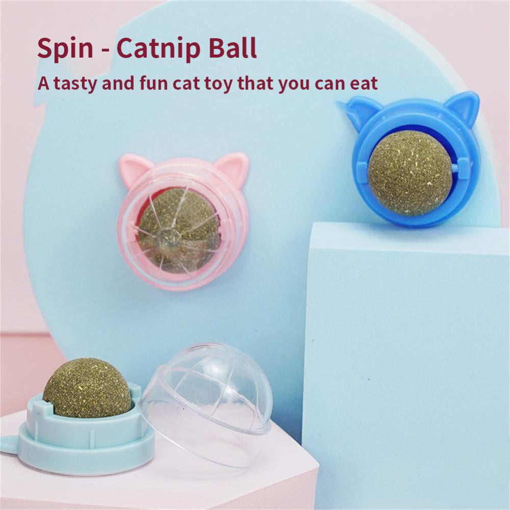 Cat Nutrition Catnip Wall Stick on Ball Toys Kitten Cat Licking