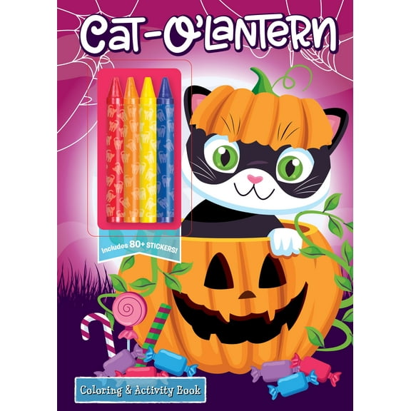 Cat-O-Lantern Halloween Crayons
