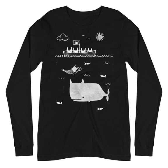 Cat Ocean Sailing Mermaid Whale Fish Pirate Folk Art Funny Birthday Gifts Quirky Whimsical