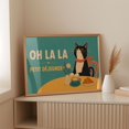 Cat Oh La Petit Dejeuner Coffee Kitchen Cat Poster , Poster Print Only ...