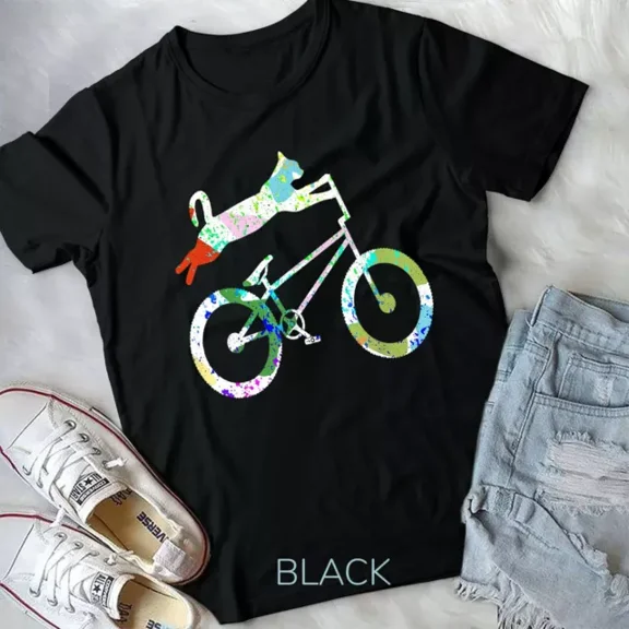 Cat On Bmx Bike Kitten Lover Bike Cycling Bicycle Gift T-Shirt Unisex S-5XL Hot Trending Shirt, Vintage Birthday Gift