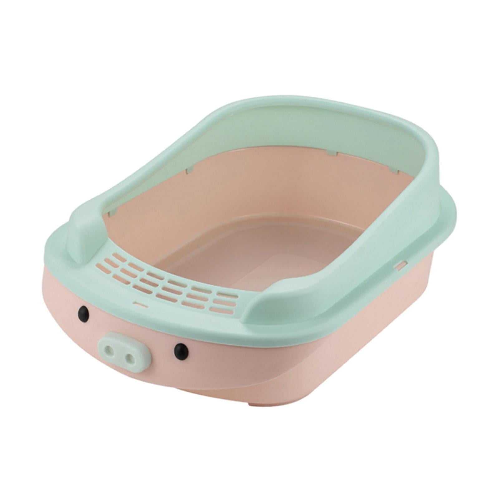 Cat Open Open Air Detachable with High Side, Splashproof Cat Litter Container Kitty Litter Pan Semi Enclosed