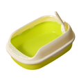 thumbnail image 1 of Cat Open Top Pet Litter Tray Portable High Sided Semi Closed Cat Sand Bright Green, 1 of 8
