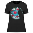 thumbnail image 1 of Cat Origami Air Balloons Hearts T-Shirt Women -Image by Shutterstock, Female 3X-Large, 1 of 2