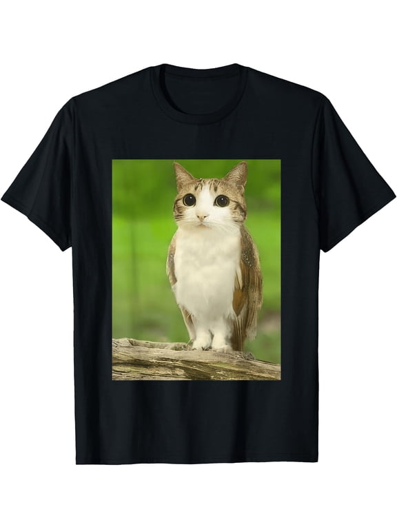 Cat Owl Funny Cursed Internet Trendy Meme MEOWL T-Shirt, Vintage Birthday Gift