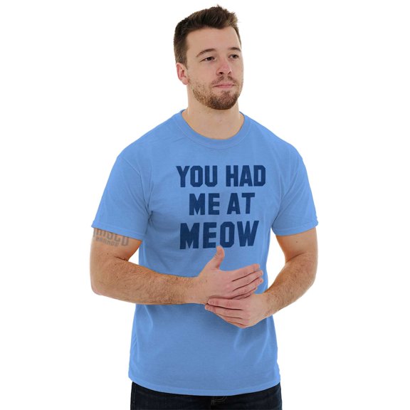 Cat Owners Cute You Had Me at Meow Plus Size Crewneck Graphic Tee Shirt Brisco Brands 3X