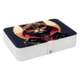 thumbnail image 1 of Cat PU Leather Jewelry Display Organizer Box Display Case Portable Earring Holder with Removable Compartment, 1 of 6