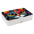 thumbnail image 1 of Cat PU Leather Jewelry Organizer with Removable Compartment, Portable Decorative Box, Storage Box, and Earring Organizer, 1 of 6