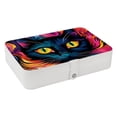 thumbnail image 1 of Cat PU Leather Necklace Organizer with Removable Compartment, Earring Holder, and Decorative Box - Portable Storage Case, 1 of 6
