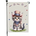 thumbnail image 1 of Cat Patriotic Garden Flag for Outside 12.5x18 Double Sided American Flag - Memorial Day Cat Flag, 1 of 8