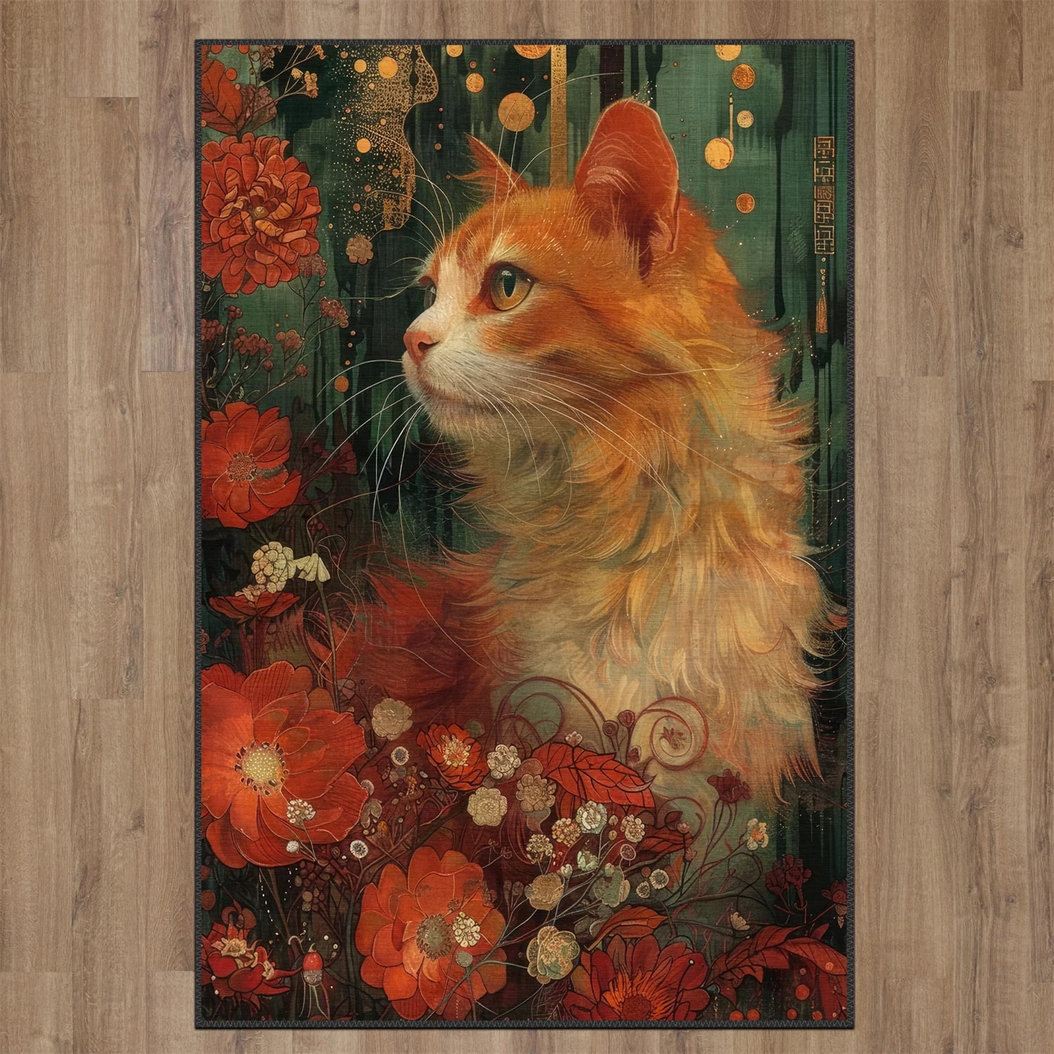 Cat Pattern Pop Art Rug Modern Home Fine Art r Rug Gothic Bedroom Black ...