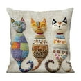 thumbnail image 1 of Cat Pattern Throw Pillow Covers Decorative Outdoor Soft Pillowcases Home Decor Living Room Cushion Case for Bed Couch Car 18x18in, 1 of 6