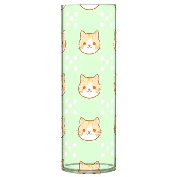 Cat Pattern Vase Flower Vase Clear Unbreakable Plastic Tall Decorative 11.8in
