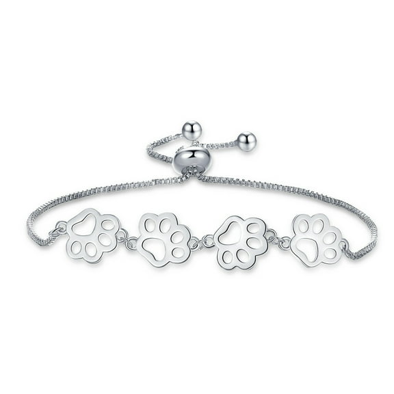 Cat Paw Bracelet For Women, 2025 New Fashionable And European And Style Print Retractable Adjustable Bracelet Jewelry Suitable For Wearing On Many Occasions, Pet Lover Gift