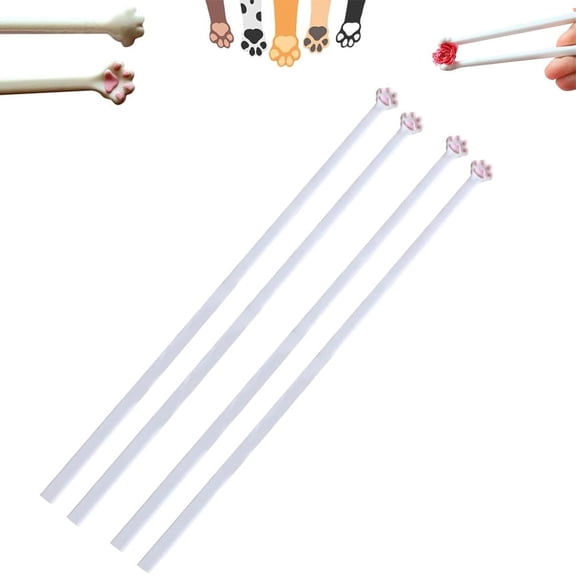Cat Paw Chopsticks, Reusable Non-Slip Chopsticks with Cute Pink Paw Prints, Perfect for Cat Lovers
