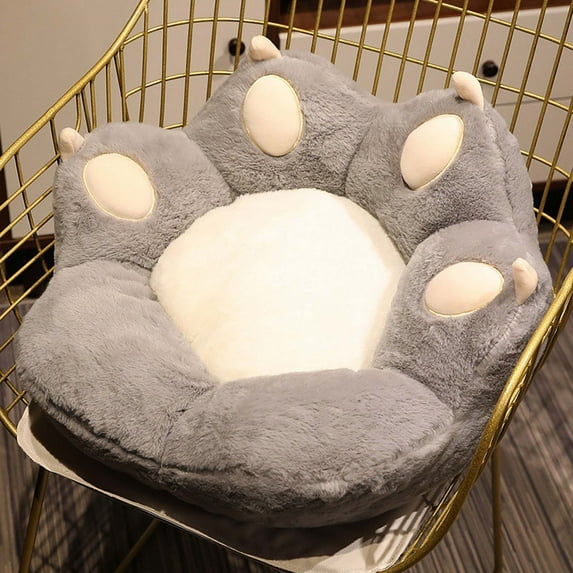Cat Paw Cushion Comfy Kawaii Chair Plush Cushions Shape Lazy Pillow for Gamer Chair 19.7" Cozy Floor Cute Seat Kawaii for Girl Worker Gift, Dining Room Bedroom Decorate