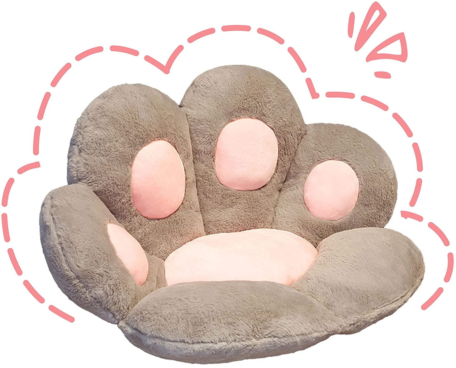 Deaboat Cat Paw Seat Cushion Chair Pads Cats Paw Shape Lazy Sofa Soft Chair Floor Cushions Cute Pillow Big Seat Pad Home Decor F