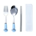 thumbnail image 1 of Cat Paw Cutlery Set - Adults, Chopsticks+Spoon+Fork+Storage Case, Food-Grade, Dishwasher-Safe, Cute, Ideal for Cat Lovers/Lunch, 1 of 4