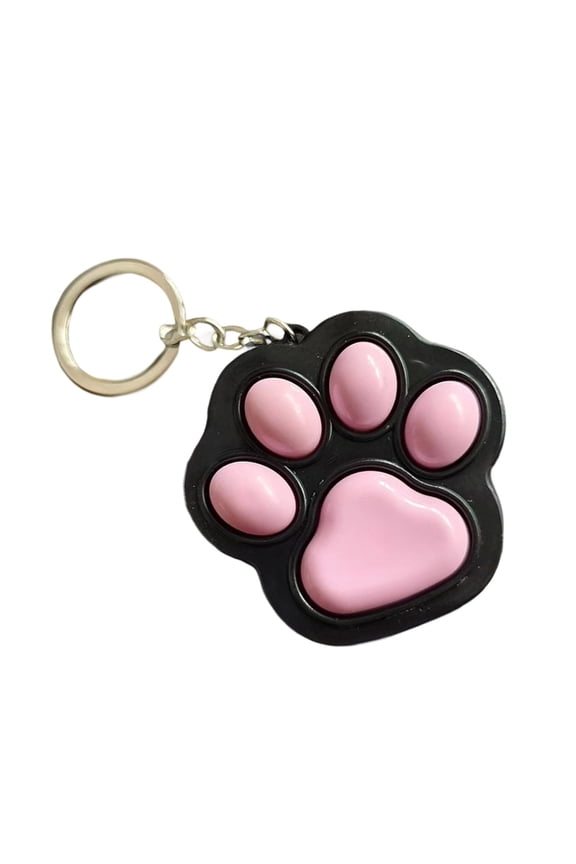 Cat Paw Designs Keychain Anxiety Stress Relief Press Toy for School Office Travel Portable Plastic Keyring