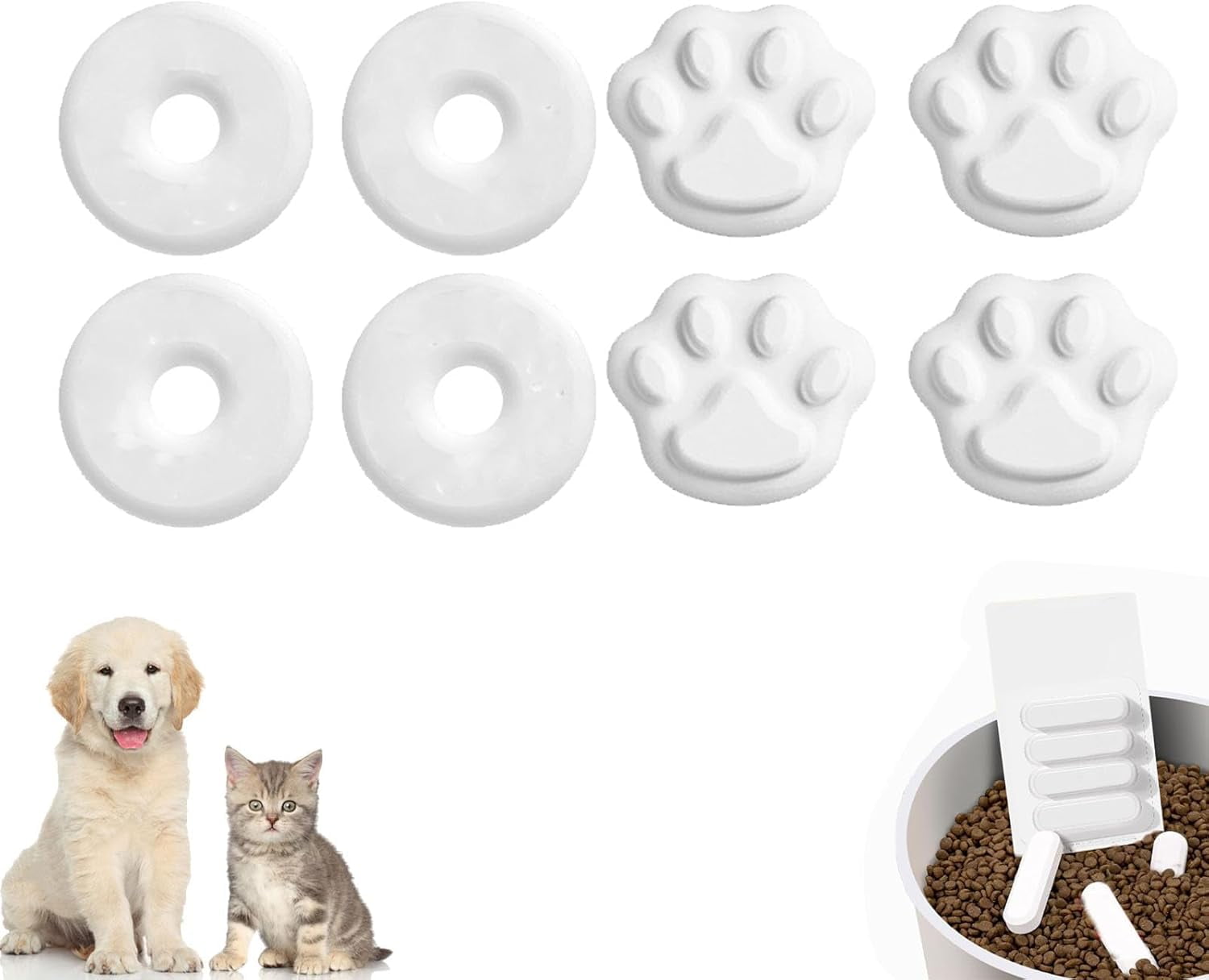 Cat Paw Drying Strip, 2025 New Pet Food Drying Blocks, Keep Dog Food Fresh (2 Set Mix A, s