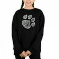 thumbnail image 1 of Cat Paw - Girl's Word Art Crewneck Sweatshirt, 1 of 3