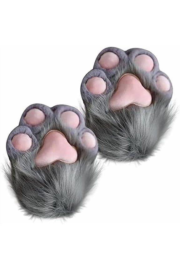 Cat Paw Gloves Plush Furry Cosplay Mittens
