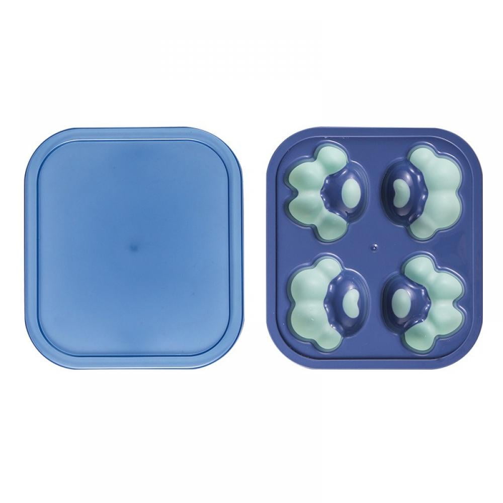 Cat Paw Ice Mold Flexible Silicone Ice Cube Mold Easy-release 4 Ice Cubes  for Cocktail Milk Tea Coke Freezer 