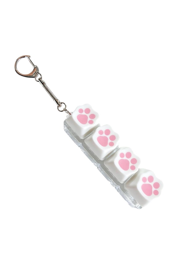 Cat Paw Keyboard Fidget Toys for Adults, Loud Clicky Keycap Clicker Keychain, Stress Relief Fidget Toy for Autism ADHD Anxiety, Cute Portable Sensory Toy
