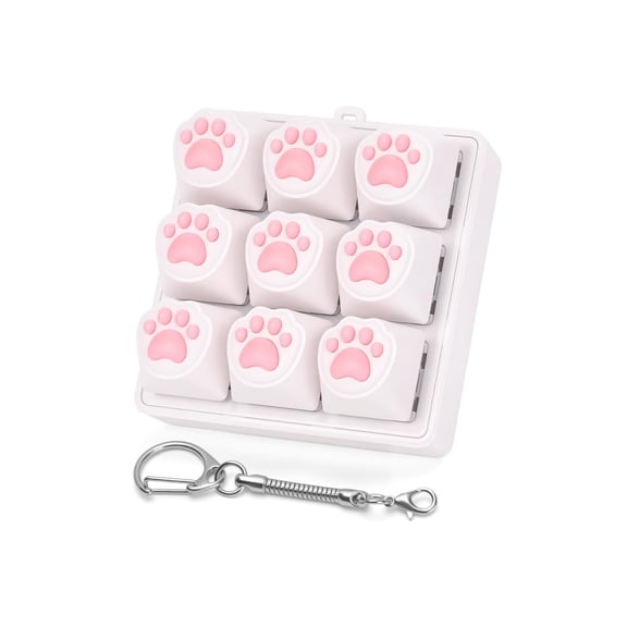 Cat Paw Keyboard Fidget Toys for Adults Clicky Keycap Clicker Keychain for Autism ASMR Work Stress Relief ADHD