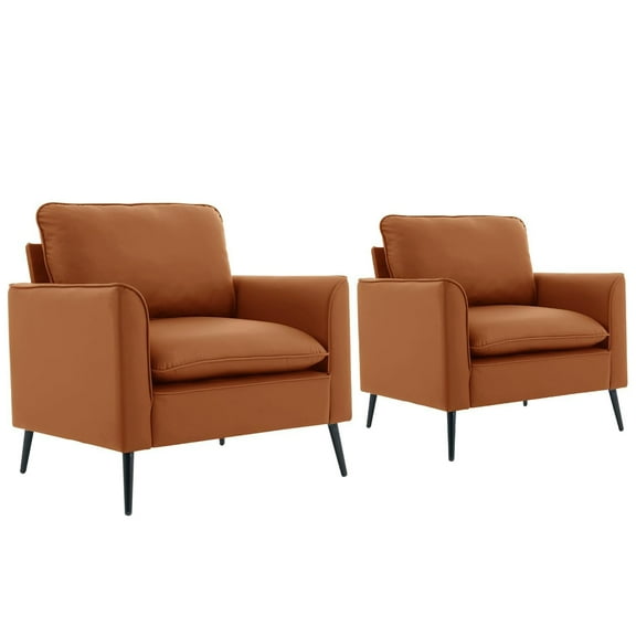 Cat Paw Leather Upholstered Sofa, 2PC, Nordic Retro Light Luxury Single Casual Sofa Chair for Living Room, Balcony, Bedroom