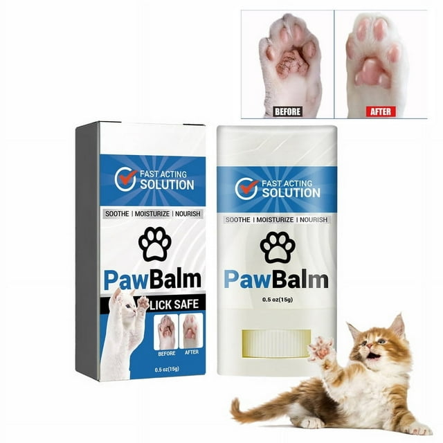 Cat Paw Moisturizer Stick,Lick Safe Cat Paw Balm,Paw Balm for Cats,Natural Paw Butter for Cats, Cat Paw Protection,Paw Wax for Cats,Fix Dry Cracked Paws(1PCS)