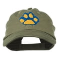 thumbnail image 1 of Cat Paw Pet Spun Washed Embroidered Cap - Olive OSFM, 1 of 1