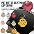 thumbnail image 1 of Cat Paw Print Pet Hair Memorial Keychain, 3D Black Claw Shape With Transparent Storage Window, Key Ring For Attaching To Belongings, 1 of 6