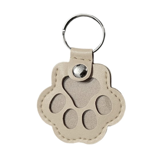 Cat Paw Shape Pet Hair Keepsake Keychain, Transparent Fur Memory Pendant