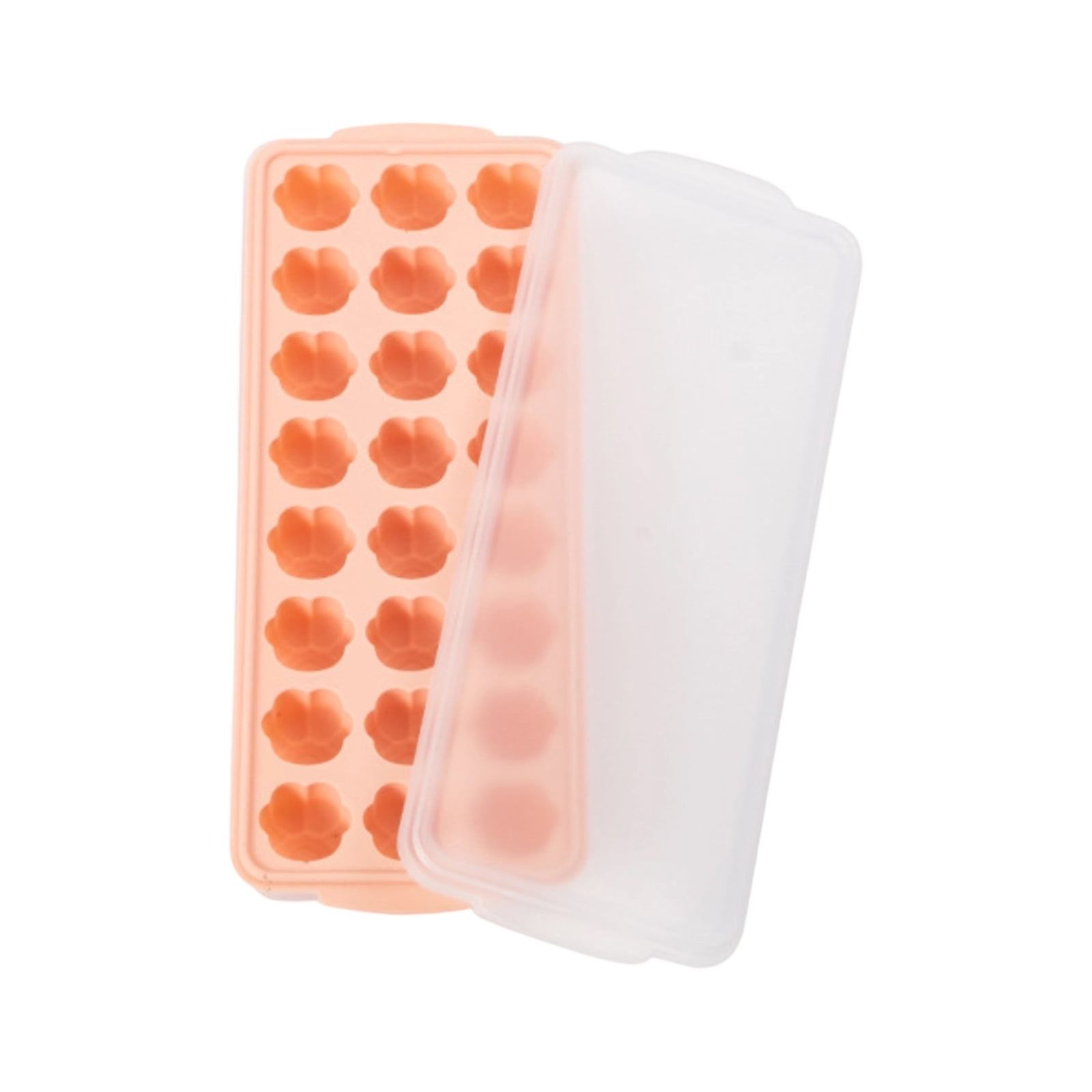 Cat Paw Silicone Ice Cube Tray with Lid, 24 Grids Ice Mold, Flexible ...
