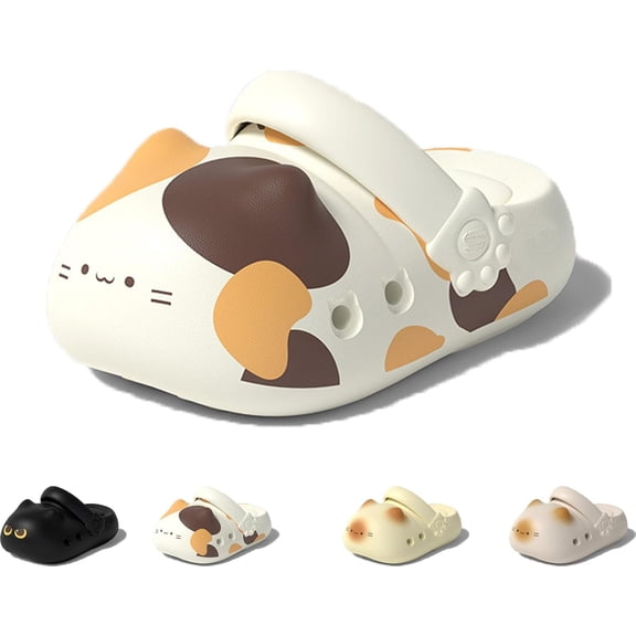 Cat Paw Slippers For Women Men, Cute Unisex Home Shoes With Anti-Slip Soles, Adjustable Heel Strap, Hollow Design, Easy Clean EVA Sandals