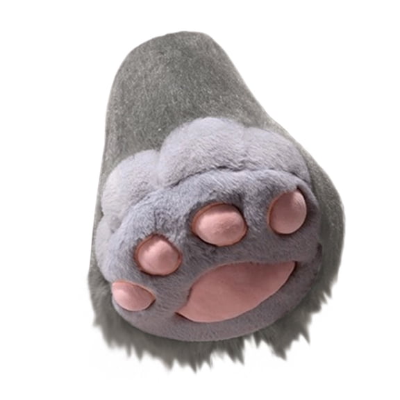 Cat Paw Slippers for Women Bear Paw Slippers Women's Mardi Gras Carnival Party Indoor Shoes Valentines Holiday Gifts, Grey & One Size