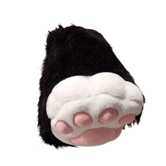 Cat Paw Slippers for Women Bear Paw Slippers Women's Mardi Gras Carnival Party Indoor Shoes Valentines Holiday Gifts, White & One Size
