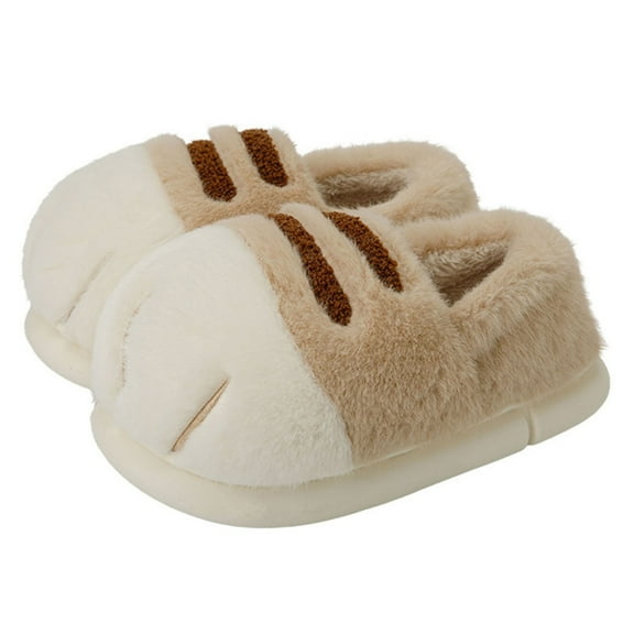 Cat Paw Slippers for Women, Cozy Cat Slippers,Cute & Cosy Cat Feet Slippers, Winter Warm Plush Cat House Slippers for House Indoor Outdoor