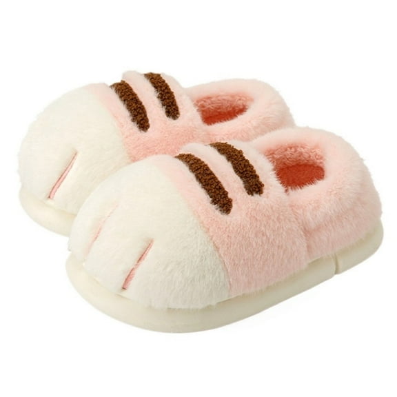 Cat Paw Slippers for Women, Cozy Cat Slippers,Cute & Cosy Cat Feet Slippers, Winter Warm Plush Cat House Slippers