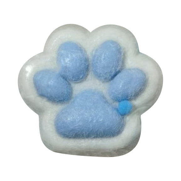 Cat Paw Squeeze Decoration, 4.7in Slow Rebound Hand Decoration, Textured Stress Relief Tool, Soft Paw Shape Fidget, Perfect for Office Use,White