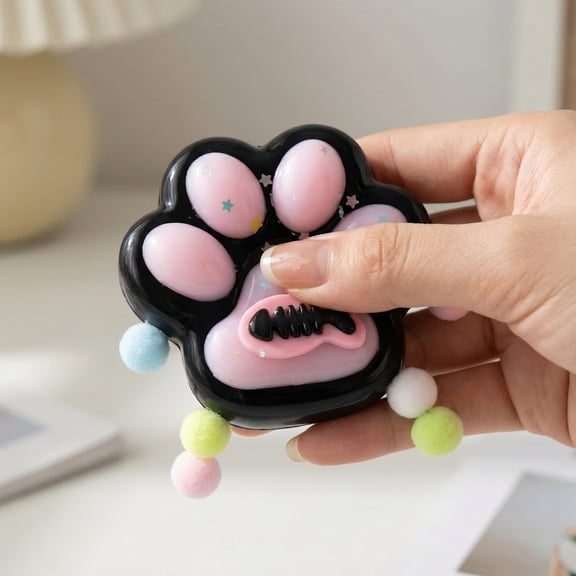 Cat Paw Squishy,Giant Large Transparent Claws Soft Sticky Slow-Rising Sensory Fidget,Soft Squeeze Stress Ball,Quiet Stimming for Adult Anxiety Desk Fun