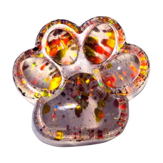 Cat Paw Squishy Toy with Glitter and Slow Rising Texture, Single Pack, Watermelon Red, for Relaxation Relief, Squeeze Toy
