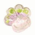 thumbnail image 1 of Cat Paw Squishy Toys,Stress Relief Toys,Clear Pink Crystal Slime with Embedded Fruit Charms for Kids and Adults, Stress Relief and Creative Play Toy, 1 of 6