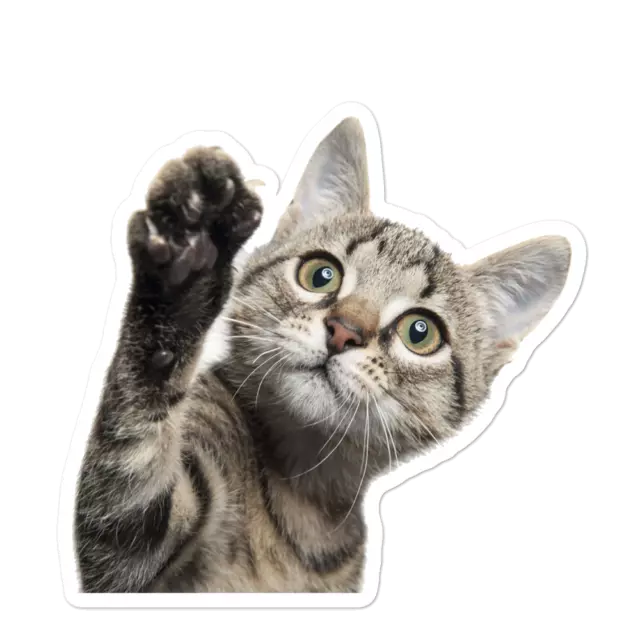 Peeking Black Cat Sticker Funny Cute Stickers Laptop