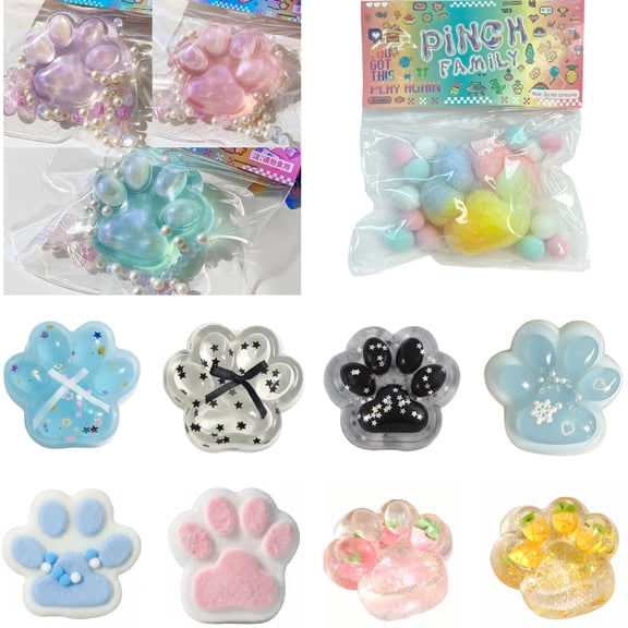 Cat Paw Taba Squishy Soft Slow Rising Sensory Toy Stress Relief Fidget for School Classroom Prizes