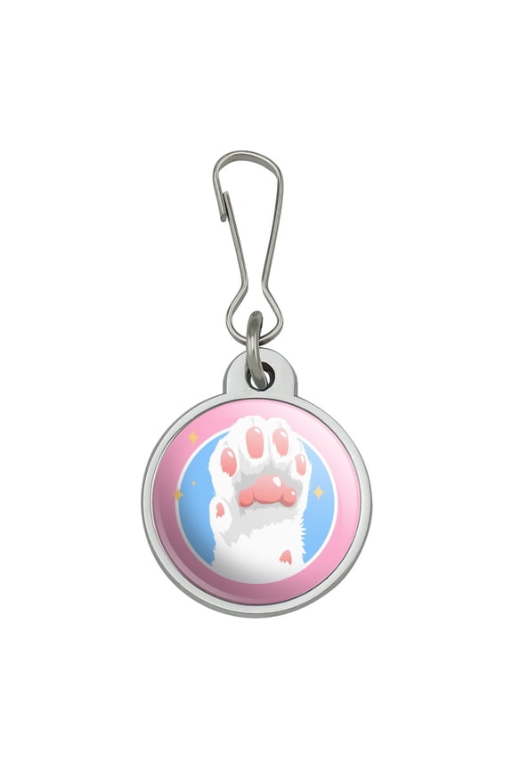 Cat Paw Toe Beans with Cute Sparkles Jacket Handbag Purse Luggage Backpack Zipper Pull Charm