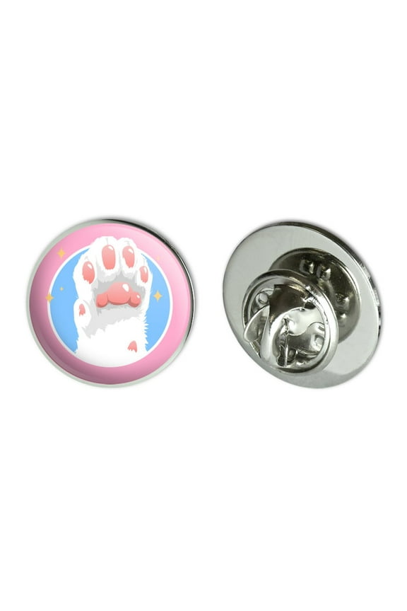 Cat Paw Toe Beans with Cute Sparkles Metal 0.75" Lapel Hat Pin Tie Tack Pinback